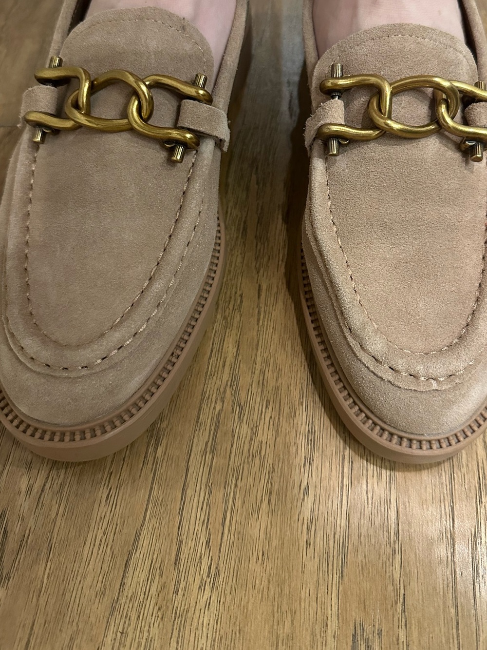 Steve Madden Suede Loafers in Light Brown